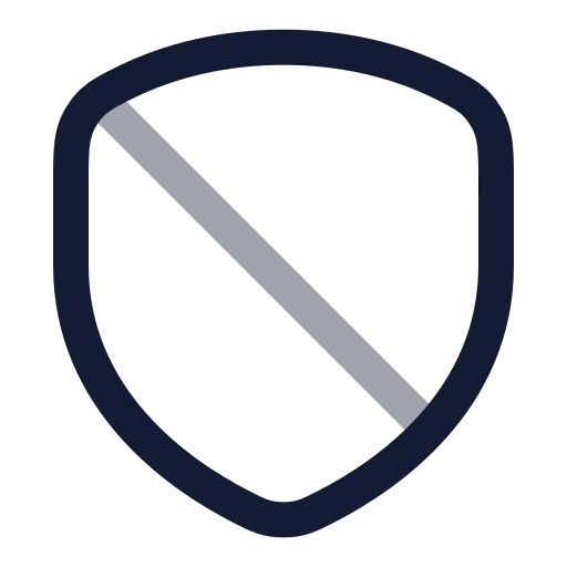 Shield Ban Icon in Twotone Rounded style