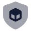 Shieldblockchain icon with bulk rounded style