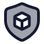 Shieldblockchain icon with duotone rounded style