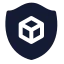 Shieldblockchain icon with solid standard style