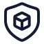 Shieldblockchain icon with stroke rounded style