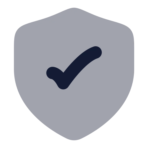 Shield Check Icon in Bulk Rounded style