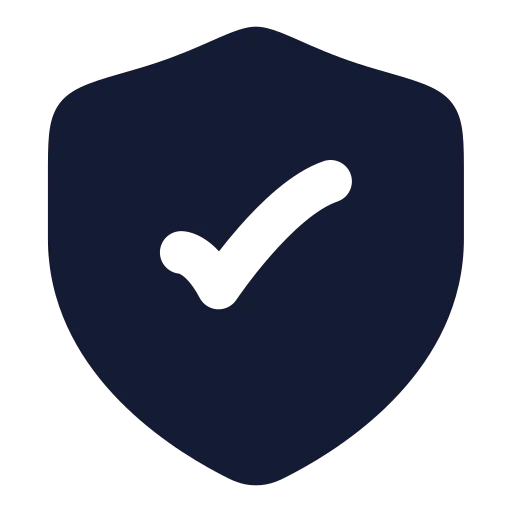 Shield Check Icon in Solid Rounded style