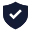 Shieldcheck icon with solid sharp style