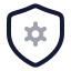 Shieldcog icon with twotone rounded style