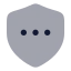 Shieldellipsis icon with bulk rounded style