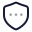 Shieldellipsis icon with twotone rounded style