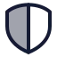 Shieldhalf icon with duotone standard style