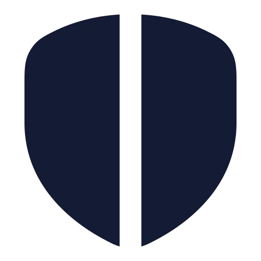 Shield Half Icon in Solid Rounded style