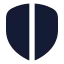 Shieldhalf icon with solid rounded style