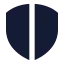 Shieldhalf icon with solid sharp style