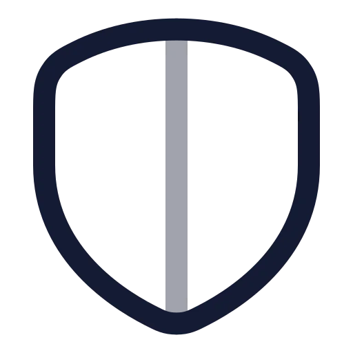Shield Half Icon in Twotone Rounded style
