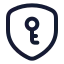 Shieldkey icon with stroke rounded style