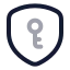 Shieldkey icon with twotone rounded style