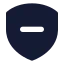 Shieldminus icon with solid standard style