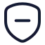 Shieldminus icon with stroke rounded style