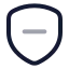 Shieldminus icon with twotone rounded style