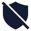 Shieldoff icon with solid sharp style