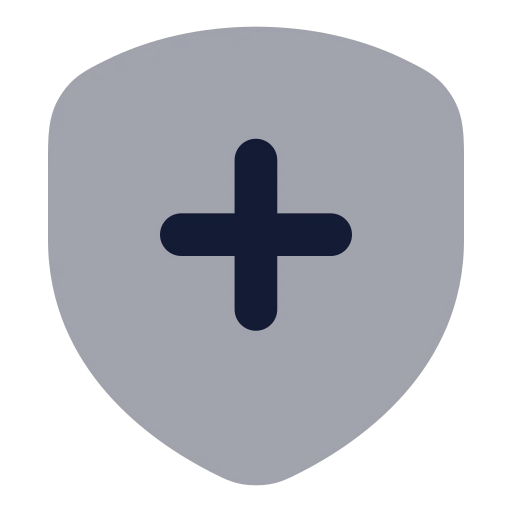 Shield Plus Icon in Bulk Rounded style