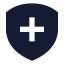 Shieldplus icon with solid sharp style