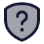 Shieldquestionmark icon with duotone standard style