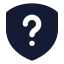 Shieldquestionmark icon with solid standard style