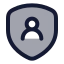 Shielduser icon with duotone rounded style