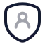Shielduser icon with twotone rounded style