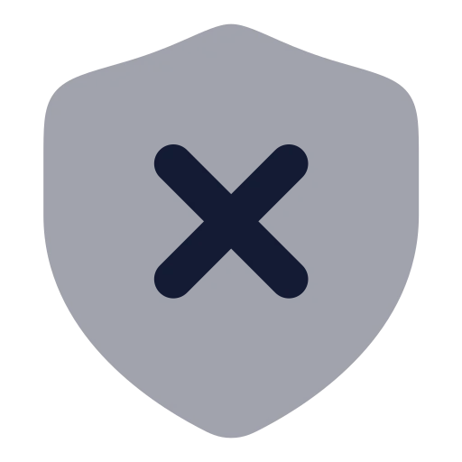 Shield X Icon in Bulk Rounded style