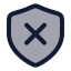 Shieldx icon with duotone rounded style