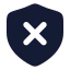 Shieldx icon with solid rounded style