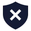 Shieldx icon with solid sharp style