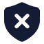 Shieldx icon with solid standard style