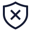 Shieldx icon with stroke sharp style