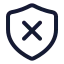 Shieldx icon with stroke standard style