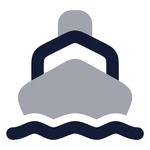 Ship Icon in Bulk Rounded style