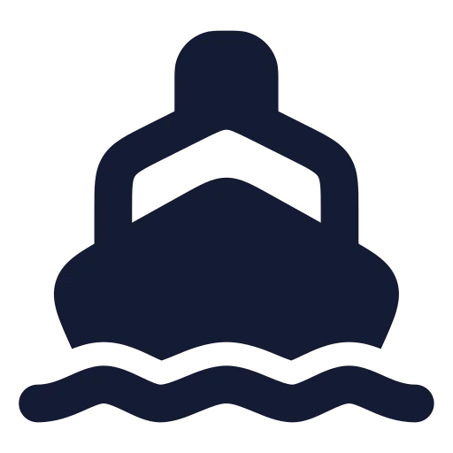 Ship Icon in Solid Rounded style