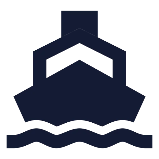 Ship Icon in Solid Sharp style