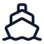 Ship icon with stroke standard style