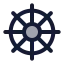 Shipwheel icon with duotone standard style