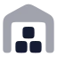 Shippingcenter icon with bulk rounded style