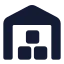 Shippingcenter icon with solid standard style