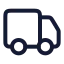 Shippingtruck icon with stroke rounded style