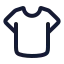 Shirt icon with stroke rounded style