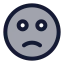 Shocked icon with duotone rounded style