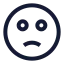 Shocked icon with stroke sharp style