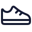Shoes icon with stroke rounded style