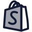 Shopify icon with duotone rounded style