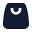 Shoppingbag icon with solid sharp style