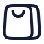 Shoppingbag icon with stroke rounded style
